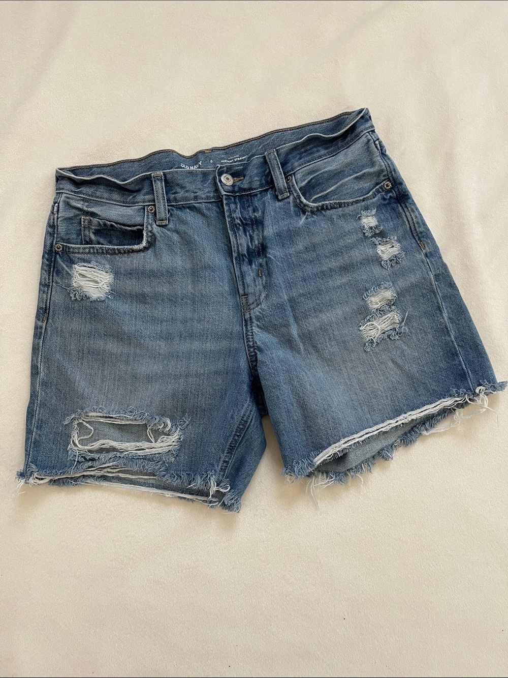 Old Navy Distressed Denim Boyfriend Shorts